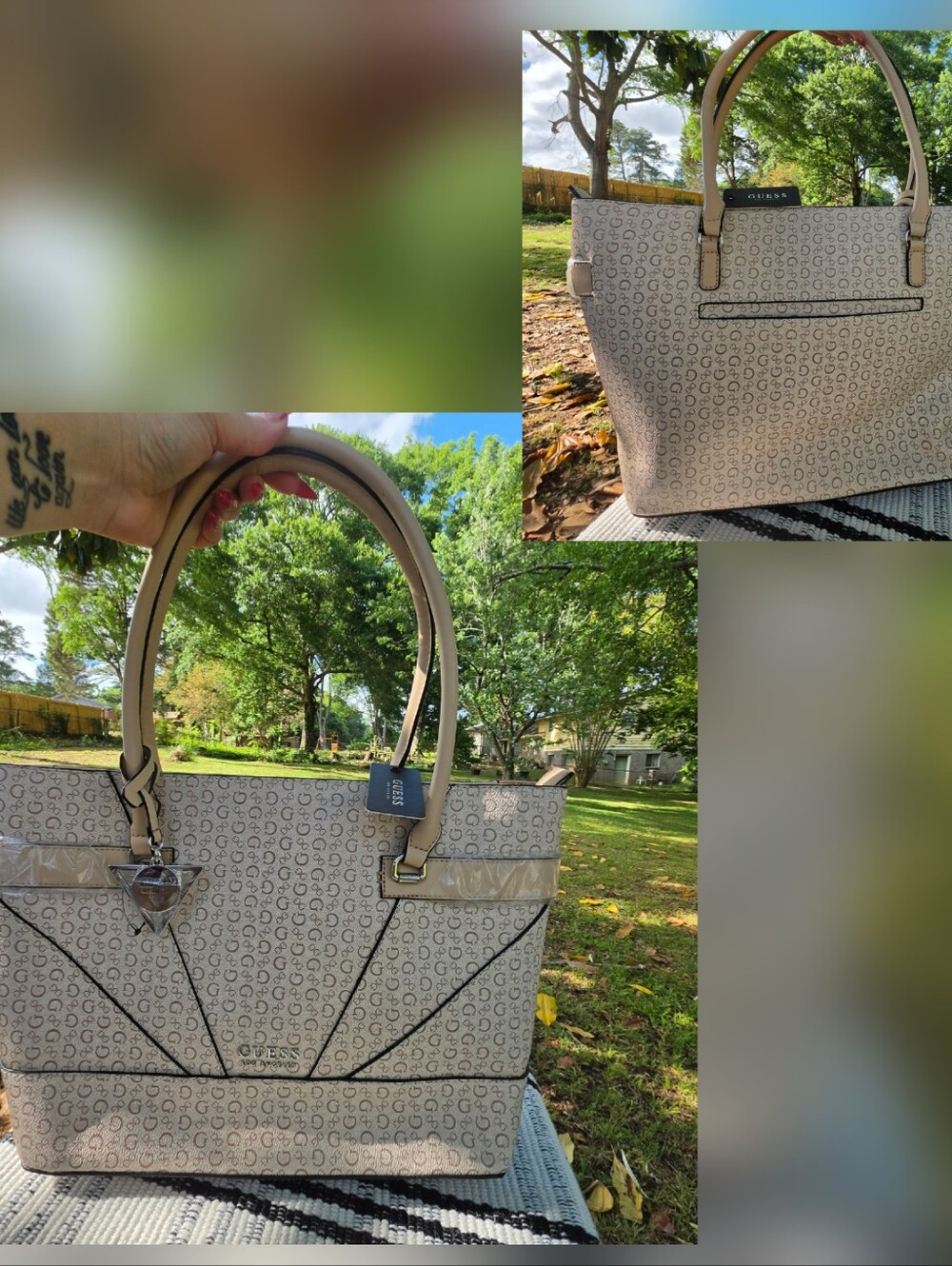 Guess Los Angeles monogram handbag